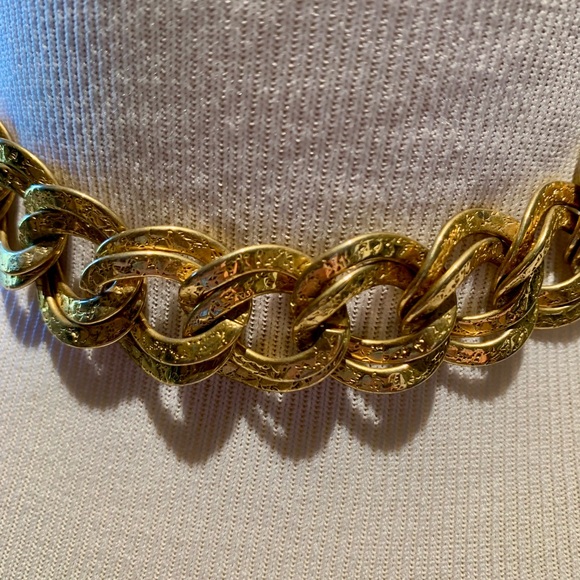 Erwin Pearl 🎄Textured gold tone double ring choker necklace - Picture 11 of 11